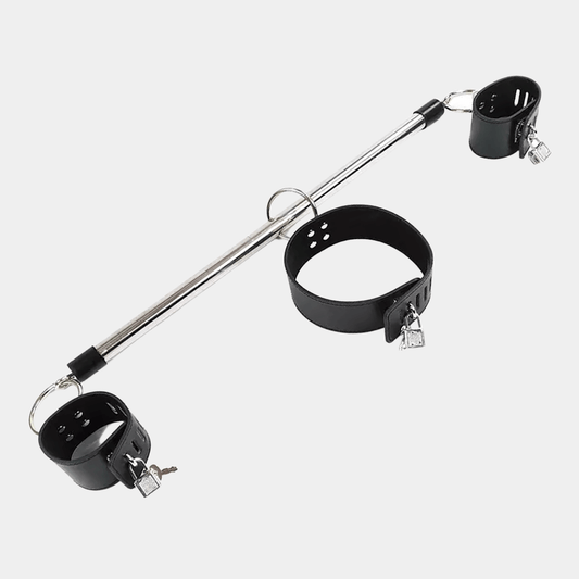 Bondage Bar Set with Choker and Cuffs at Tickle & Twist