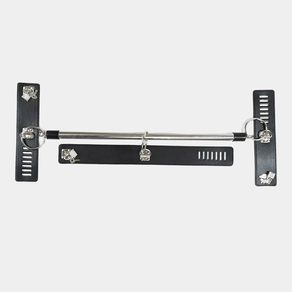 Bondage Bar Set with Choker and Cuffs at Tickle & Twist