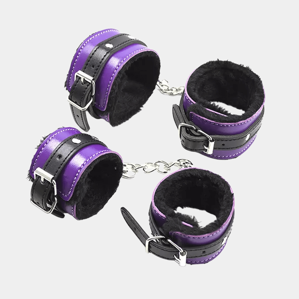 Orchid Ethical Leather Restraint Set at Tickle & Twist