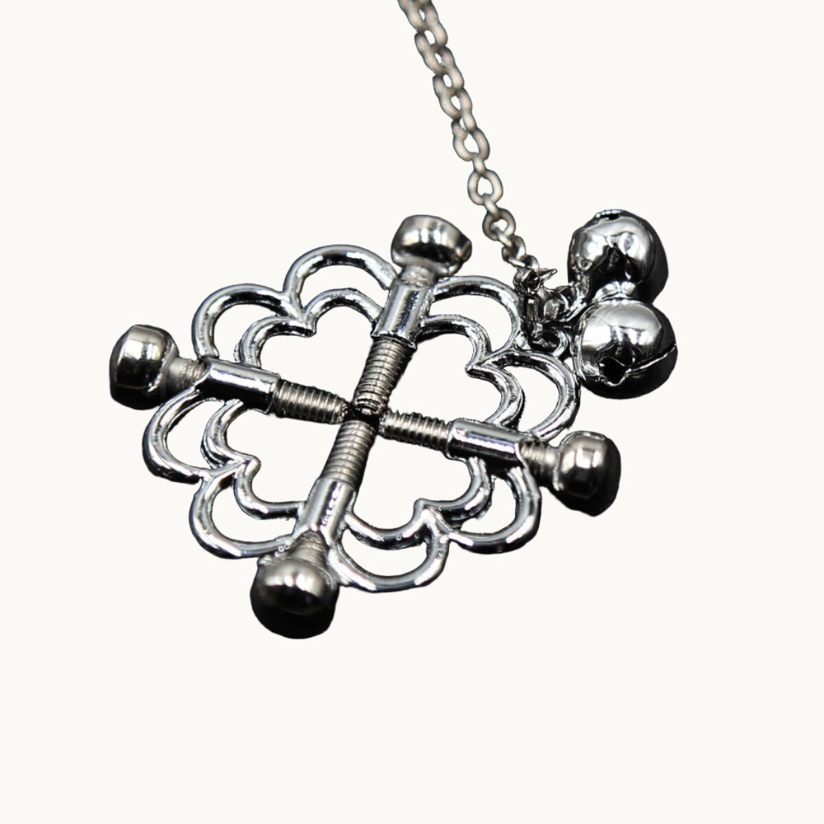 Adjustable Metal Cross Nipple Clamp w/ Detachable Chain