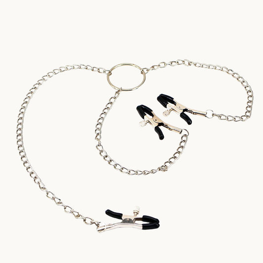 Adjustable Pinch Nipple Clamps w/ Clit Clamp