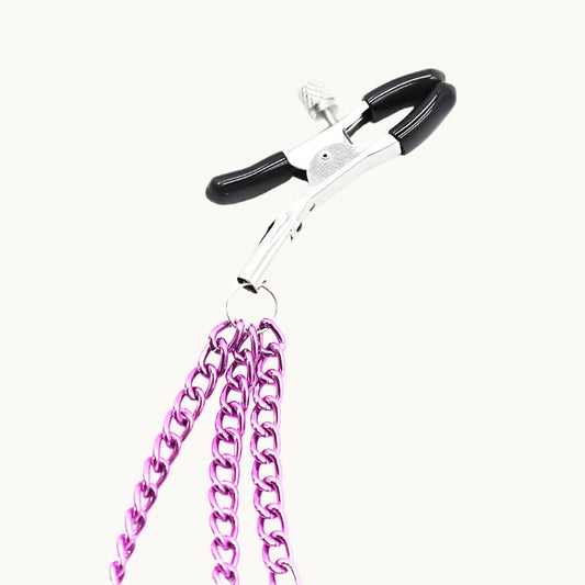 Glamorous Adjustable Pinch Nipple Clamps w/ 3 Chains