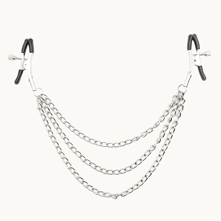 Glamorous Adjustable Pinch Nipple Clamps w/ 3 Chains