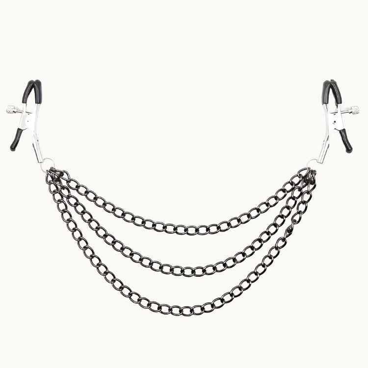 Glamorous Adjustable Pinch Nipple Clamps w/ 3 Chains
