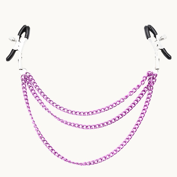 Glamorous Adjustable Pinch Nipple Clamps w/ 3 Chains