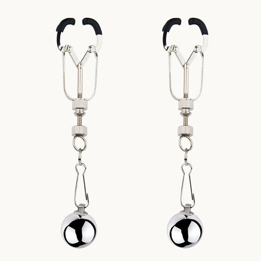 Calliper Nipple Clamp w/ Hanging Ball Weight