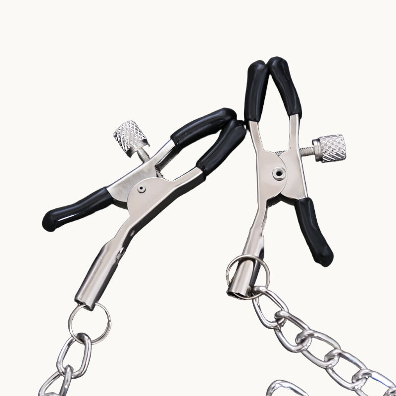 Adjustable Pinch Nipple Clamps w/ Chain