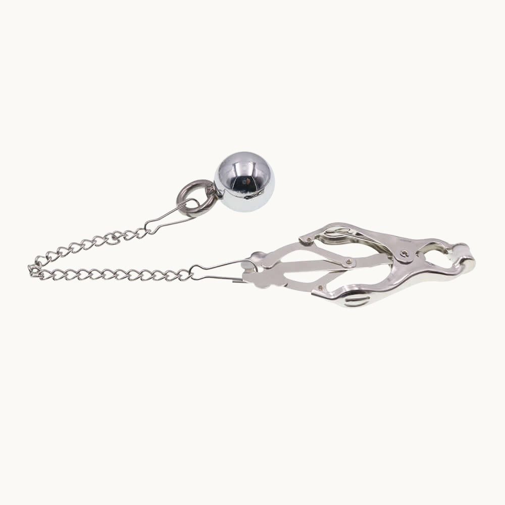 Cantilever Nipple Clamps w/ Ball Weight on Chain