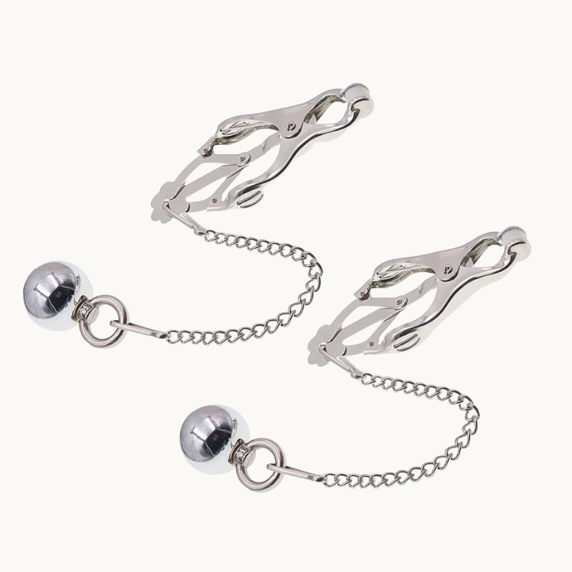 Cantilever Nipple Clamps w/ Ball Weight on Chain
