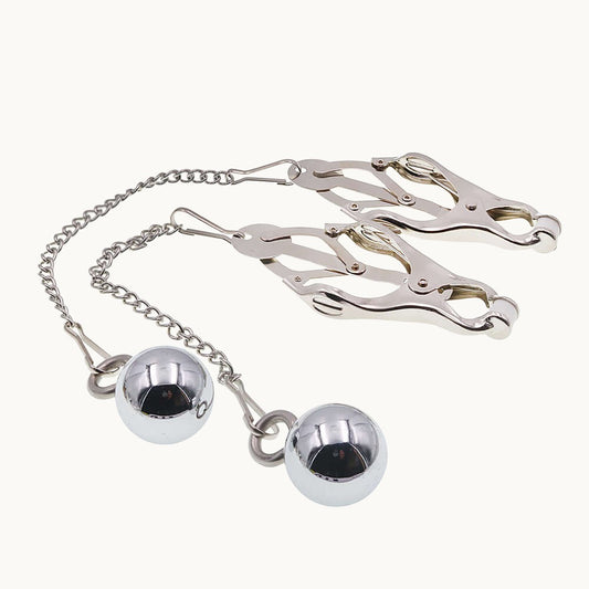 Cantilever Nipple Clamps w/ Ball Weight on Chain