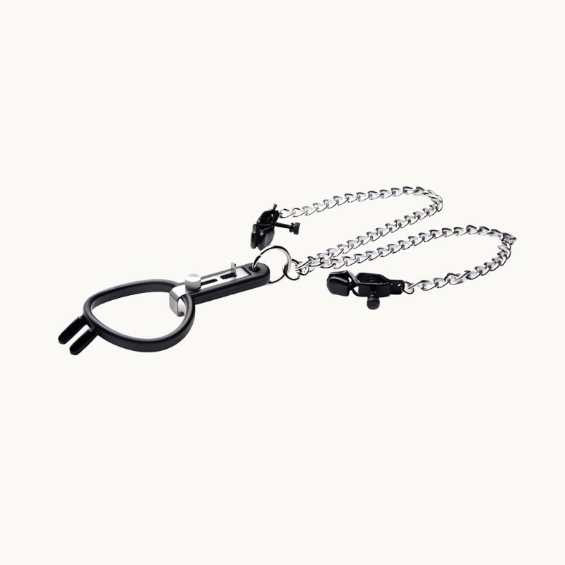 Extreme Punishment Nipple Clamps w/ Mouth Hook