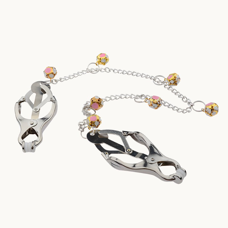 Glamorous Cantilever Nipple Clamps w/ Decorative Weighted Chain