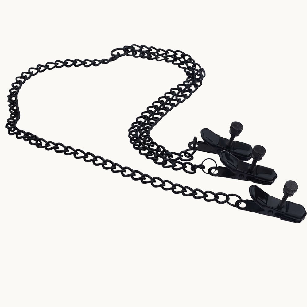 Hard Adjustable Nipple Clamps w/ Clit Clamp