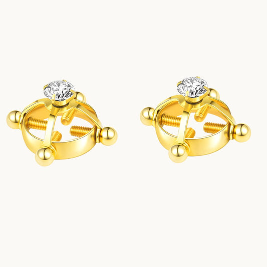 Diamonte Extreme Nipple Clamp Gold Colour