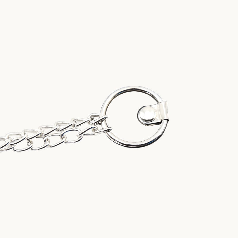 Adjustable Pinch Nipple Clamps w/ Leather Collar and Lock