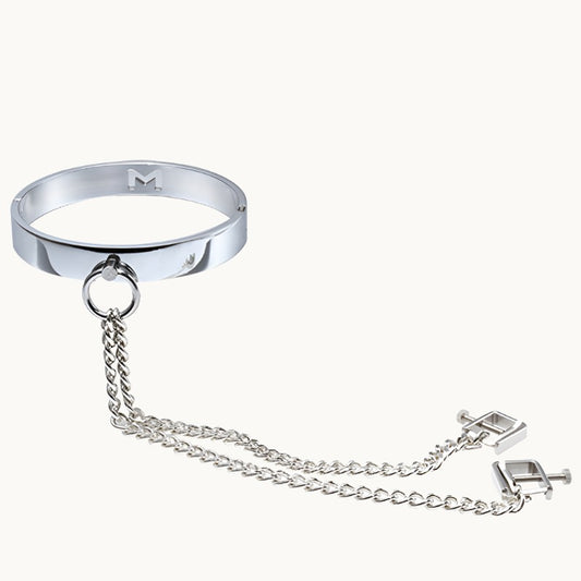Adjustable 'D' Shaped Nipple Clamp w/ Heavy Duty Metal Collar
