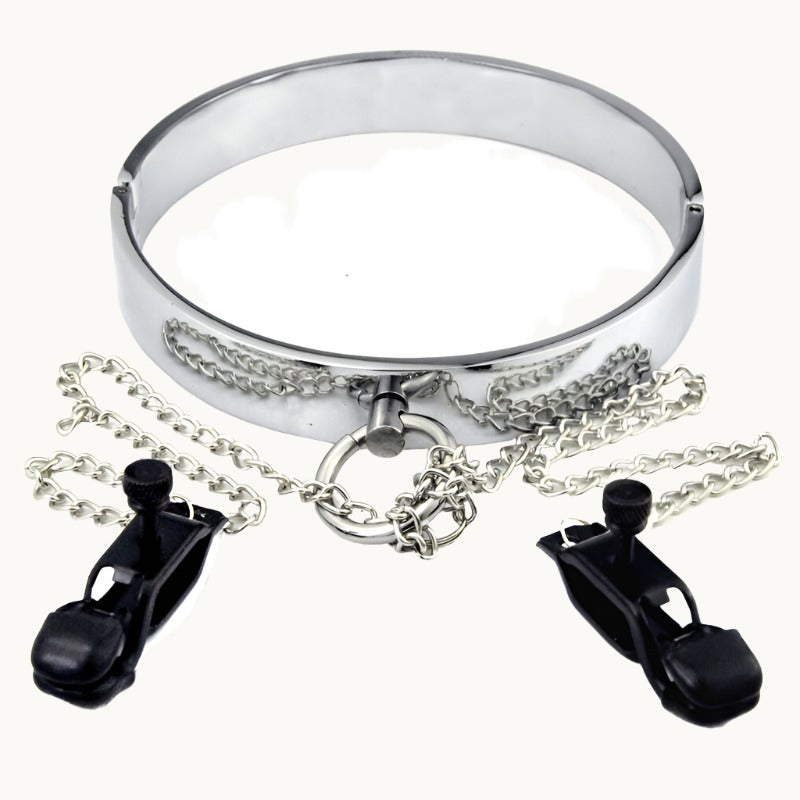 Hard Adjustable Nipple Clamp w/ Heavy Duty Metal Collar
