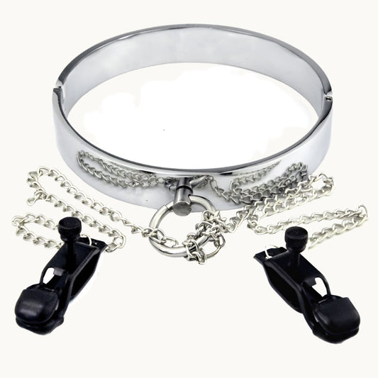 Hard Adjustable Nipple Clamp w/ Heavy Duty Metal Collar