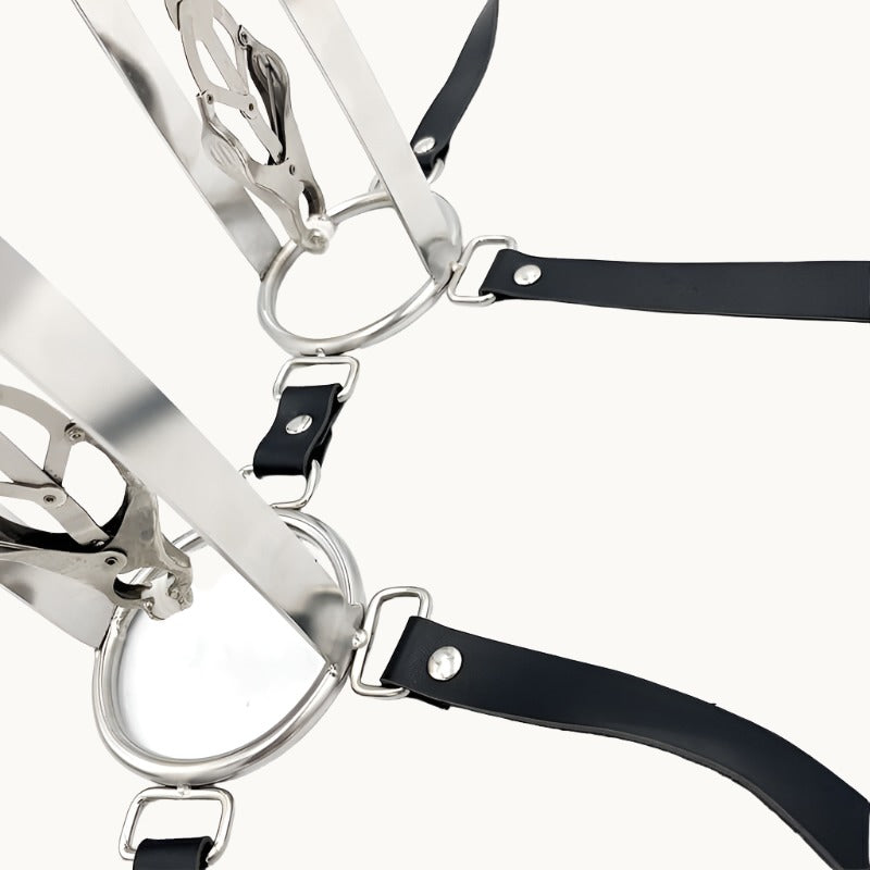 Wearable Japanese Nipple Clamp Tower w/ Strap