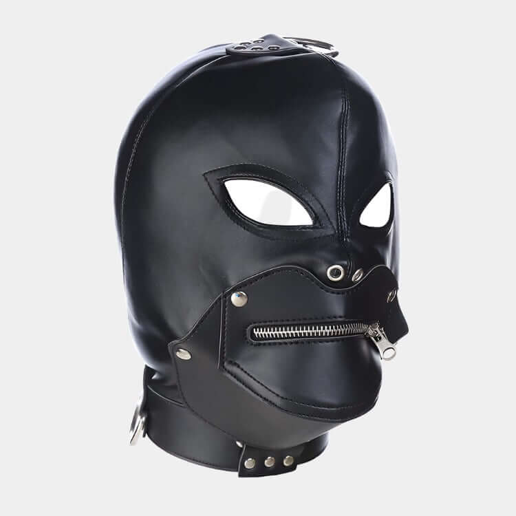 Hardcore Bondage Hood - With Zipper mouth at Tickle & Twist