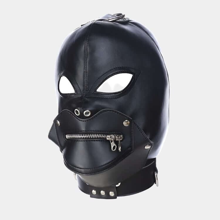 Hardcore Bondage Hood - With Zipper mouth at Tickle & Twist