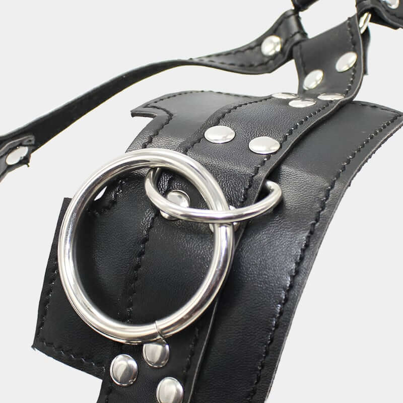 Vegan Leather Slave Bondage Muzzle at Tickle & Twist