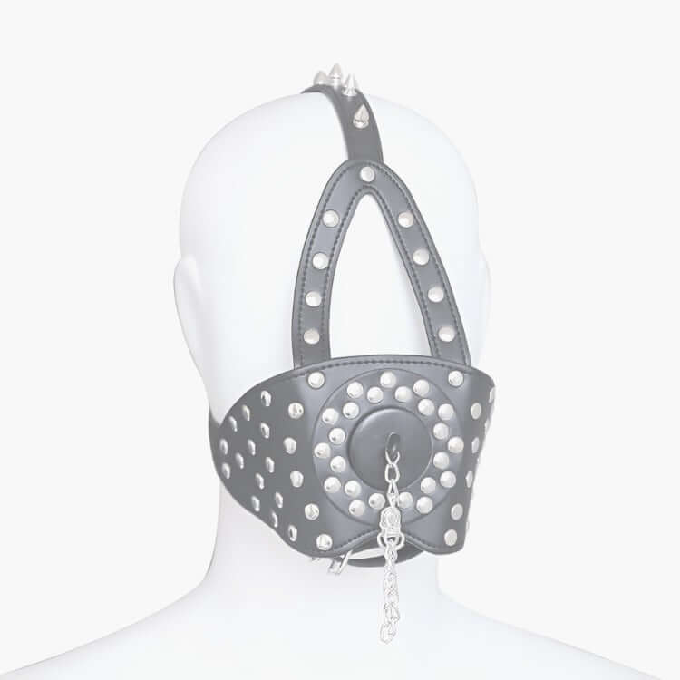 Vegan Leather Slave Bondage Plug Muzzle at Tickle & Twist