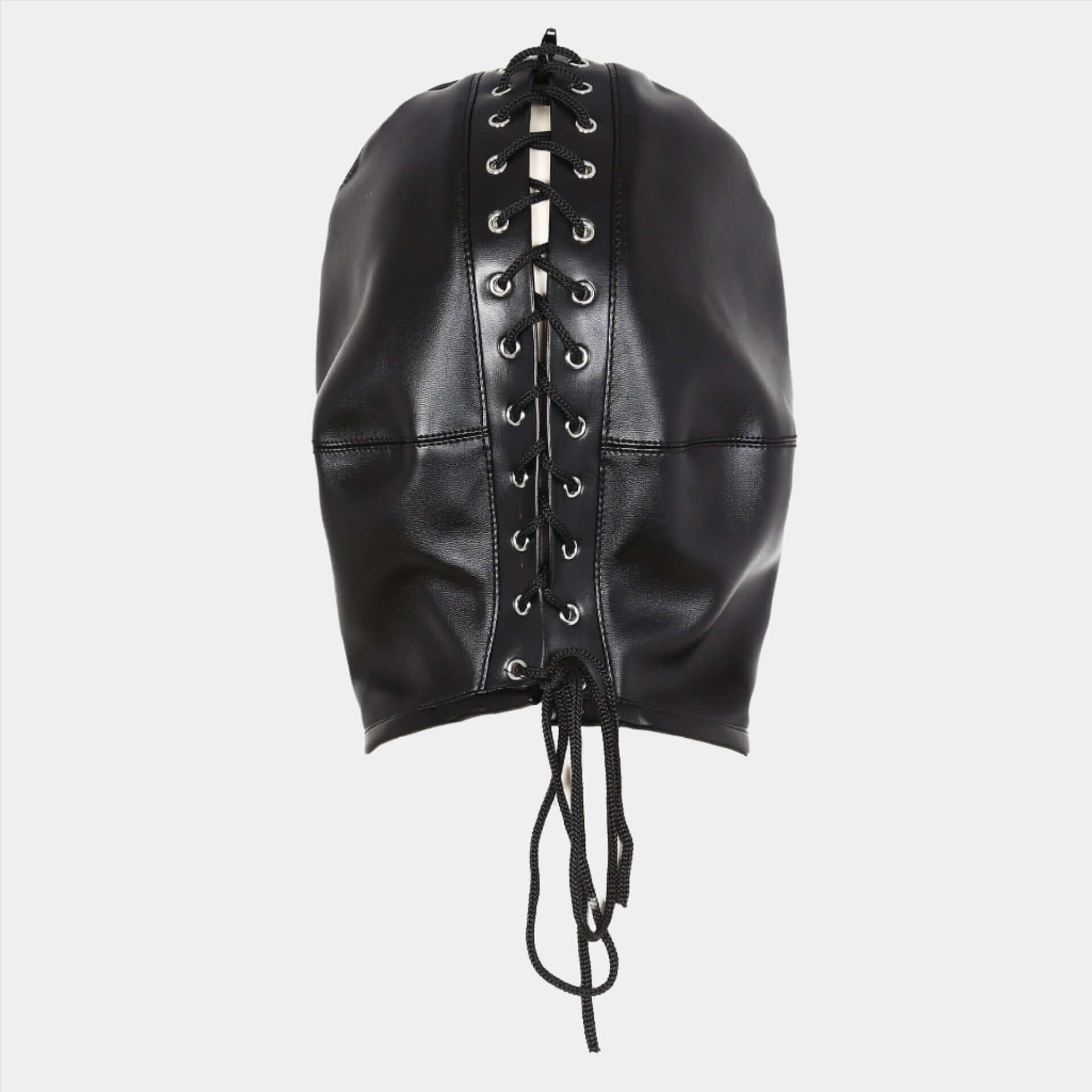 Zip Front Bondage Hood at Tickle & Twist