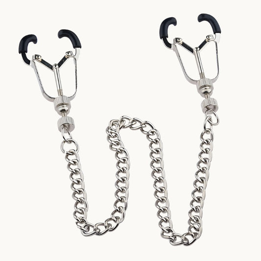 Black Calliper Nipple Clamps w/ Chain